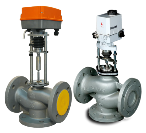 Клапан трехходовой регулирующий DN100