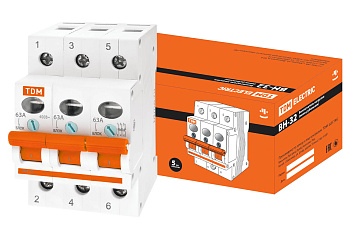 Выключатель нагрузки ВН-32 3Р 63A TDM
